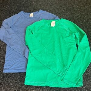 Two Hanna Anderson Rash Guards, Long Sleeve - Size 12